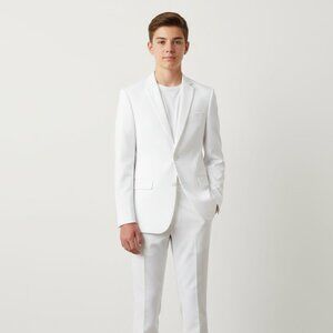 Michael Kors White Slim Fit Suit | Teen Boy’s [size 12/ 26 W] | Wedding / Prom